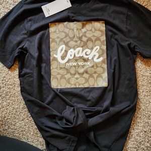 Coach Black T-Shirt with Logo